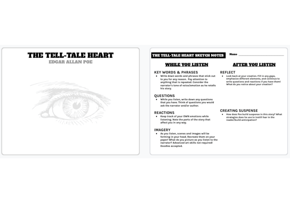 halloween lesson ideas-tell-tale heart